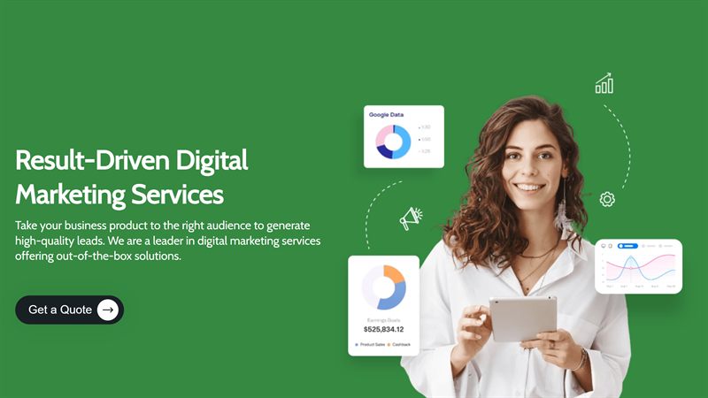 Screenshot of the Neem Digital Services website