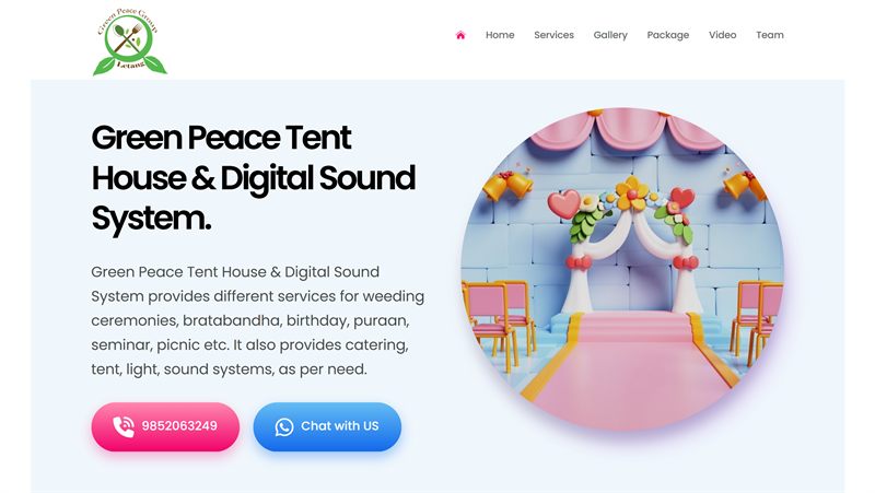 Screenshot of the Green Peace WordPress website